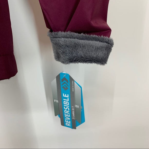 Free Country Reversible Gray Fax Fur Garnet Radiance Jacket New Nwt Size Small - Picture 12 of 16